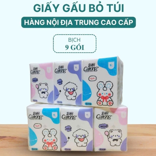 Khăn giấy Caitong bỏ túi Gấu Thỏ Baby